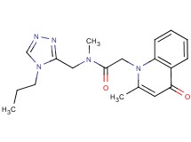 N-methyl-2-(2-methyl-4-oxoquinolin-1(4H)-yl)-N-[(4-propyl-4H-1,2,4-triazol-3-yl)methyl]acetamide