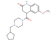 4-{[4-(cyclopentylmethyl)-1-piperazinyl]carbonyl}-6-methoxy-3,4-dihydro-2(1H)-quinolinone