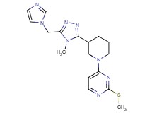 4-{3-[5-(1H-imidazol-1-ylmethyl)-4-methyl-4H-1,2,4-triazol-3-yl]piperidin-1-yl}-2-(methylthio)pyrimidine