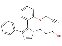 3-{4-phenyl-5-[2-(prop-2-yn-1-yloxy)phenyl]-1H-imidazol-1-yl}propan-1-ol