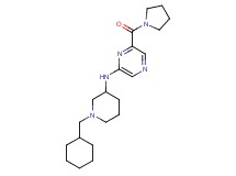 N-[1-(cyclohexylmethyl)-3-piperidinyl]-6-(1-pyrrolidinylcarbonyl)-2-pyrazinamine
