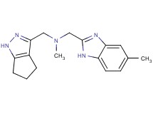 N-methyl-1-(5-methyl-1H-benzimidazol-2-yl)-N-(1,4,5,6-tetrahydrocyclopenta[c]pyrazol-3-ylmethyl)methanamine bis(trifluoroacetate)