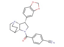 4-{[(3R*,3aR*,7aR*)-3-(1,3-benzodioxol-5-yl)hexahydro-4,7-ethanopyrrolo[3,2-b]pyridin-1(2H)-yl]carbonyl}benzonitrile