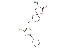 7-[(4-chloro-2-pyrrolidin-1-yl-1,3-thiazol-5-yl)methyl]-3-methyl-1-oxa-3,7-diazaspiro[4.4]nonan-2-one