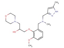 1-[2-methoxy-6-({methyl[(5-methyl-1H-pyrazol-3-yl)methyl]amino}methyl)phenoxy]-3-(4-morpholinyl)-2-propanol