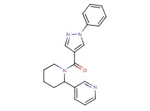 3-{1-[(1-phenyl-1H-pyrazol-4-yl)carbonyl]piperidin-2-yl}pyridine