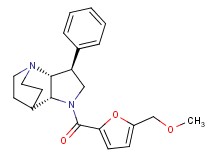 (2R*,3S*,6R*)-5-[5-(methoxymethyl)-2-furoyl]-3-phenyl-1,5-diazatricyclo[5.2.2.0~2,6~]undecane