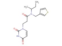 N-(sec-butyl)-3-(2,4-dioxo-3,4-dihydropyrimidin-1(2H)-yl)-N-(3-thienylmethyl)propanamide
