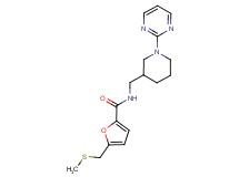 5-[(methylthio)methyl]-N-[(1-pyrimidin-2-ylpiperidin-3-yl)methyl]-2-furamide