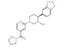 (3S*,4S*)-4-(1,3-benzodioxol-5-yl)-1-[4-(pyrrolidin-1-ylcarbonyl)pyridin-2-yl]piperidin-3-ol