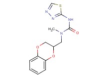 N-(2,3-dihydro-1,4-benzodioxin-2-ylmethyl)-N-methyl-N'-1,3,4-thiadiazol-2-ylurea
