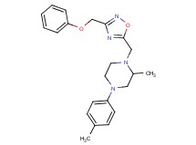 2-methyl-4-(4-methylphenyl)-1-{[3-(phenoxymethyl)-1,2,4-oxadiazol-5-yl]methyl}piperazine