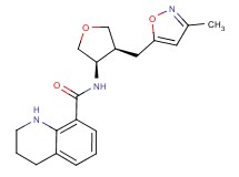 N-{(3R*,4S*)-4-[(3-methylisoxazol-5-yl)methyl]tetrahydrofuran-3-yl}-1,2,3,4-tetrahydroquinoline-8-carboxamide
