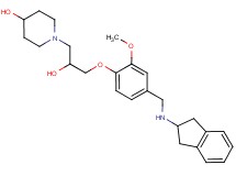1-(3-{4-[(2,3-dihydro-1H-inden-2-ylamino)methyl]-2-methoxyphenoxy}-2-hydroxypropyl)-4-piperidinol