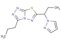 3-propyl-6-[1-(1H-pyrazol-1-yl)propyl][1,2,4]triazolo[3,4-b][1,3,4]thiadiazole