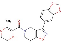 3-(1,3-benzodioxol-5-yl)-5-[(3-methyl-5,6-dihydro-1,4-dioxin-2-yl)carbonyl]-4,5,6,7-tetrahydroisoxazolo[4,5-c]pyridine
