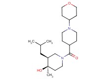 (3S*,4R*)-3-isobutyl-4-methyl-1-{[1-(tetrahydro-2H-pyran-4-yl)piperidin-4-yl]carbonyl}piperidin-4-ol