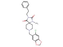 8-[(6-chloro-1,3-benzodioxol-5-yl)methyl]-1-methyl-3-(2-phenylethyl)-1,3,8-triazaspiro[4.5]decane-2,4-dione