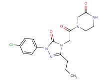 4-{[1-(4-chlorophenyl)-5-oxo-3-propyl-1,5-dihydro-4H-1,2,4-triazol-4-yl]acetyl}-2-piperazinone