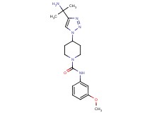 4-[4-(1-amino-1-methylethyl)-1H-1,2,3-triazol-1-yl]-N-(3-methoxyphenyl)-1-piperidinecarboxamide