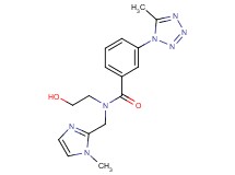 N-(2-hydroxyethyl)-N-[(1-methyl-1H-imidazol-2-yl)methyl]-3-(5-methyl-1H-tetrazol-1-yl)benzamide