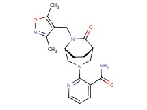 2-{(1S*,5R*)-6-[(3,5-dimethyl-4-isoxazolyl)methyl]-7-oxo-3,6-diazabicyclo[3.2.2]non-3-yl}nicotinamide