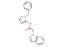 N-(1-benzyl-1H-pyrazol-5-yl)-2-(1H-pyrazolo[3,4-b]pyridin-1-yl)acetamide