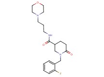 1-(2-fluorobenzyl)-N-[3-(4-morpholinyl)propyl]-6-oxo-3-piperidinecarboxamide