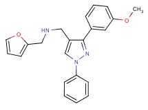 (2-furylmethyl){[3-(3-methoxyphenyl)-1-phenyl-1H-pyrazol-4-yl]methyl}amine