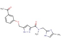 5-[(3-acetylphenoxy)methyl]-N-methyl-N-[(4-methyl-1H-imidazol-2-yl)methyl]-1H-pyrazole-3-carboxamide