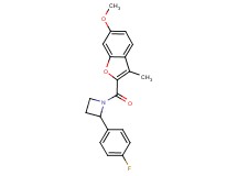 2-(4-fluorophenyl)-1-[(6-methoxy-3-methyl-1-benzofuran-2-yl)carbonyl]azetidine