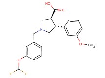 (3S*,4R*)-1-[3-(difluoromethoxy)benzyl]-4-(3-methoxyphenyl)pyrrolidine-3-carboxylic acid
