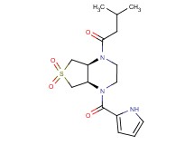 (4aR*,7aS*)-1-(3-methylbutanoyl)-4-(1H-pyrrol-2-ylcarbonyl)octahydrothieno[3,4-b]pyrazine 6,6-dioxide