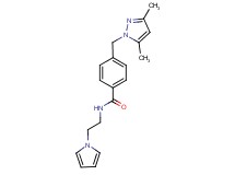 4-[(3,5-dimethyl-1H-pyrazol-1-yl)methyl]-N-[2-(1H-pyrrol-1-yl)ethyl]benzamide