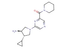 (3R*,4S*)-4-cyclopropyl-1-[6-(piperidin-1-ylcarbonyl)pyrazin-2-yl]pyrrolidin-3-amine