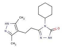 4-cyclohexyl-5-[2-(3,5-dimethyl-1H-pyrazol-4-yl)ethyl]-2,4-dihydro-3H-1,2,4-triazol-3-one