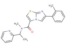 N-methyl-6-(2-methylphenyl)-N-[1-(2-pyridinyl)ethyl]imidazo[2,1-b][1,3]thiazole-3-carboxamide