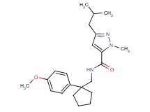 3-isobutyl-N-{[1-(4-methoxyphenyl)cyclopentyl]methyl}-1-methyl-1H-pyrazole-5-carboxamide