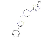 1-(5-methyl-1,3,4-thiadiazol-2-yl)-4-[(4-phenyl-1,3-thiazol-2-yl)methyl]piperazine