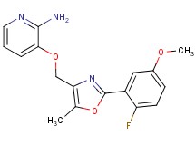 3-{[2-(2-fluoro-5-methoxyphenyl)-5-methyl-1,3-oxazol-4-yl]methoxy}pyridin-2-amine
