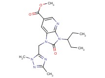 methyl 1-[(1,3-dimethyl-1H-1,2,4-triazol-5-yl)methyl]-3-(1-ethylpropyl)-2-oxo-2,3-dihydro-1H-imidazo[4,5-b]pyridine-6-carboxylate