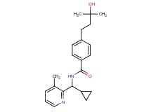 N-[cyclopropyl(3-methyl-2-pyridinyl)methyl]-4-(3-hydroxy-3-methylbutyl)benzamide