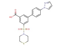 4'-(1H-pyrazol-1-yl)-5-(thiomorpholin-4-ylsulfonyl)biphenyl-3-carboxylic acid