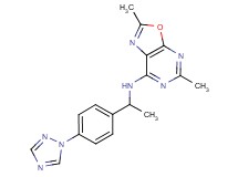 2,5-dimethyl-N-{1-[4-(1H-1,2,4-triazol-1-yl)phenyl]ethyl}[1,3]oxazolo[5,4-d]pyrimidin-7-amine