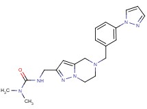 N,N-dimethyl-N'-({5-[3-(1H-pyrazol-1-yl)benzyl]-4,5,6,7-tetrahydropyrazolo[1,5-a]pyrazin-2-yl}methyl)urea