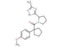 5-(1-{[1-(4-methoxyphenyl)cyclopentyl]carbonyl}pyrrolidin-2-yl)-3-methyl-1H-1,2,4-triazole