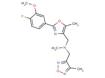 1-[2-(4-fluoro-3-methoxyphenyl)-5-methyl-1,3-oxazol-4-yl]-N-methyl-N-[(4-methyl-1,2,5-oxadiazol-3-yl)methyl]methanamine