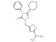 2-[(3-isopropyl-5-isoxazolyl)methyl]-4-phenyl-5-(4-piperidinyl)-2,4-dihydro-3H-1,2,4-triazol-3-one hydrochloride
