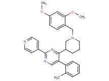 4-[1-(2,4-dimethoxybenzyl)-3-piperidinyl]-5-(2-methylphenyl)-2-(4-pyridinyl)pyrimidine