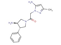 1-{2-[(3R*,4S*)-3-amino-4-phenylpyrrolidin-1-yl]-2-oxoethyl}-3-methyl-1H-pyrazol-5-amine